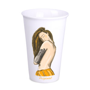 Kubek Freedom biały / zatyczka