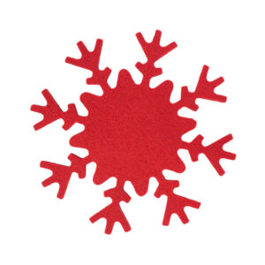 Podkładki filcowe Snowflake, czerwony