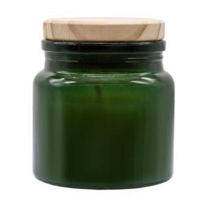 Świeca zapachowa w szkle Lemora, ciemny zielony