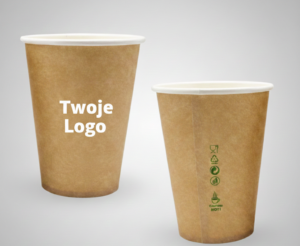 Kubek papierowy kraft 250 ml z nadrukiem